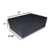 N'icePackaging 100 Qty - Black-Kraft Cotton Filled Gift Boxes - Size 3" x 2 1/8" x 1" - USA Made - Holidays/Birthdays/Sales/Storage/Display/Travel view 2
