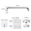16 Inch Shower Grab Bar Satin Brushed Nickel, ZUEXT Stainless Steel Safety Grab Bar Handle, Bathroom Balance Bar, Safety Hand Rail Support - Handicap, Elderly, Injury, Senior Assist Bath Handle view 2
