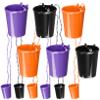 Iconikal 12-Pack Halloween 2oz Shot Glass Necklace on Beaded Lanyard (Purple, Orange, Black) view 1
