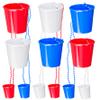Iconikal American Shot Glass on Beaded Necklace, 12-Pack (Red, White, Blue) Durable Plastic 2 oz. Shot Glasses, Tailgating view 1