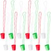 Iconikal Christmas Shot Glass on Beaded Necklace, 12-Pack (Red, Green, White) view 4