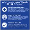 Nano Vitamin D3+K2 Nanosized Liquid Particles | Rapid Absorption | 5000 IU Potent Formulation - 1Fl Oz | Non-GMO, Gluten Free | Supports Bone, Joint, Heart & Immune Health view 3