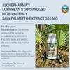 AlchePharma Saw Palmetto Extract 320 mg. (European Standardized to 85%-95% Fatty Acids and Sterols) (60 Softgels) view 2