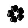 20mm Natural Healing Crystal Heart Worry Love Stone Chakra Balancing Palm Thumb Gemstones with Hole (Obsidian, with Hole - 30pcs) view 2