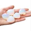 20mm Natural Healing Crystal Heart Worry Love Stone Chakra Balancing Palm Thumb Gemstones with Hole (Opalite, with Hole - 30pcs) view 3