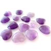 25mm Natural Healing Crystal Heart Worry Love Stone Chakra Balancing Palm Thumb Gemstones with Hole (Amethyst, with Hole - 1pc) view 2
