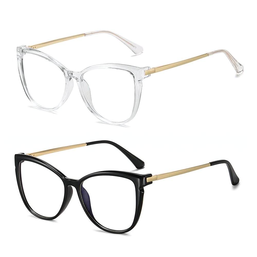 2Pack outdoor Invisible women Square cateye Frame Bifocal Transition Photochromic Reading Glasses UV400 Sunglasses Readers (2Pack-balck&white, 200 magnification)