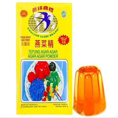 Swallow Agar-Agar Orange (Orange Jelly Powder) 0.25 oz (pack of 3)