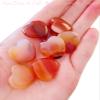 25mm Natural Healing Crystal Heart Worry Love Stone Chakra Balancing Palm Thumb Gemstones with Hole (Carnelian, with Hole - 15pcs) view 2