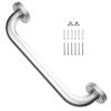 12 Inch Satin Brushed Nickel Shower Grab Bar - 1" Diameter, iMomwee Stainless Steel Bathroom Grab Bar Handle, Balance Bar for Shower and Wall, Safety Hand Rail Support, Handicap Elderly Assist Handle view 1