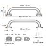 12 Inch Satin Brushed Nickel Shower Grab Bar - 1" Diameter, iMomwee Stainless Steel Bathroom Grab Bar Handle, Balance Bar for Shower and Wall, Safety Hand Rail Support, Handicap Elderly Assist Handle view 2