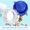 2 Pieces Pill Crusher Grinder Fine Powder Blue Small Medicine Crushers for Small or Large Pills Pets Elderly, Vitamins, Tablets view 3