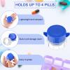 2 Pieces Pill Crusher Grinder Fine Powder Blue Small Medicine Crushers for Small or Large Pills Pets Elderly, Vitamins, Tablets view 4