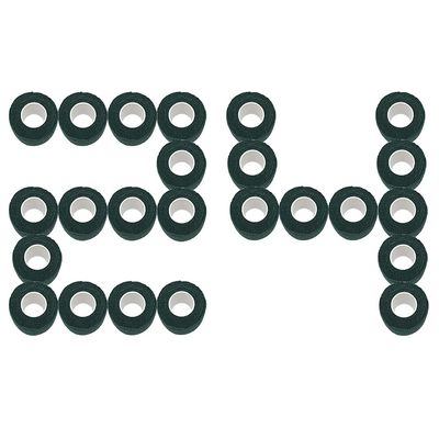 [24 Pack-1" x5Yards] MINGYUE Self Adhesive Bandage Wrap,Athletic Tape,Sports Tape,Wrist and Ankle Wrap Tape,Cohesive Bandage for Vet Tape(Dark Green)