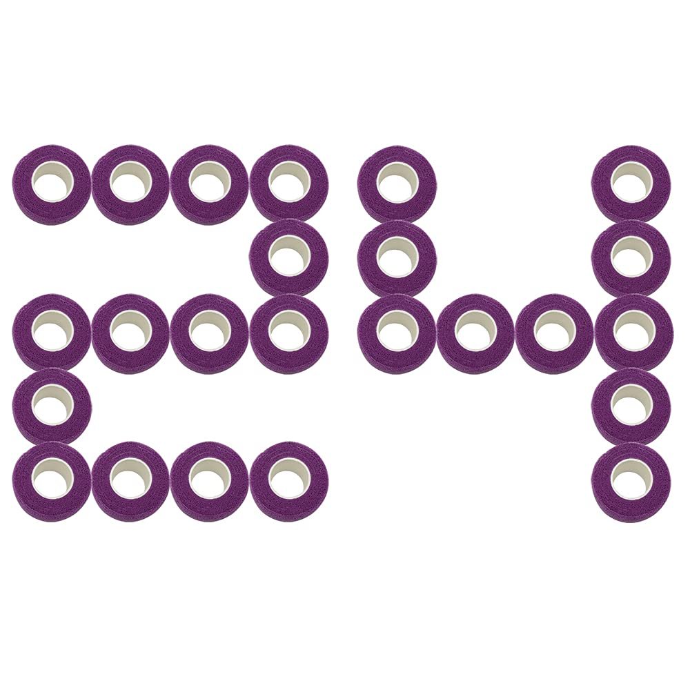 [24 Pack-1"x5Yards]MINGYUE Self Adhesive Bandage Wrap,Athletic Tape,Sports Tape,Wrist and Ankle Wrap Tape,Cohesive Bandage for Vet Tape(Purple)
