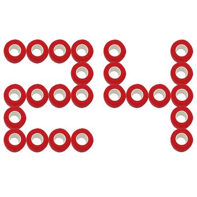 [24 Pack-1" x5Yards] MINGYUE Self Adhesive Bandage Wrap,Athletic Tape,Sports Tape,Wrist and Ankle Wrap Tape,Cohesive Bandage for Vet Tape(Red)