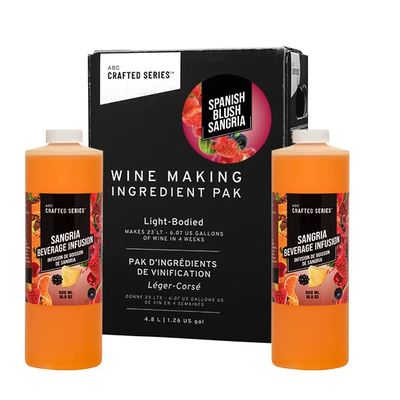ABC Premium DIY Fruit Wine Making Kits, Makes Up to 30 Bottles/6 Gallons of Fruit Wine (Spanish Blush Sangria)