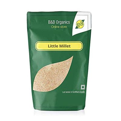 B&B Organics Little Millet (2 kg / 4.4 pound)/ Samai Arisi/Certified Organics/High Fibre/Nutrient Rich & Chemical Free Traditional Millet/Indian Millet