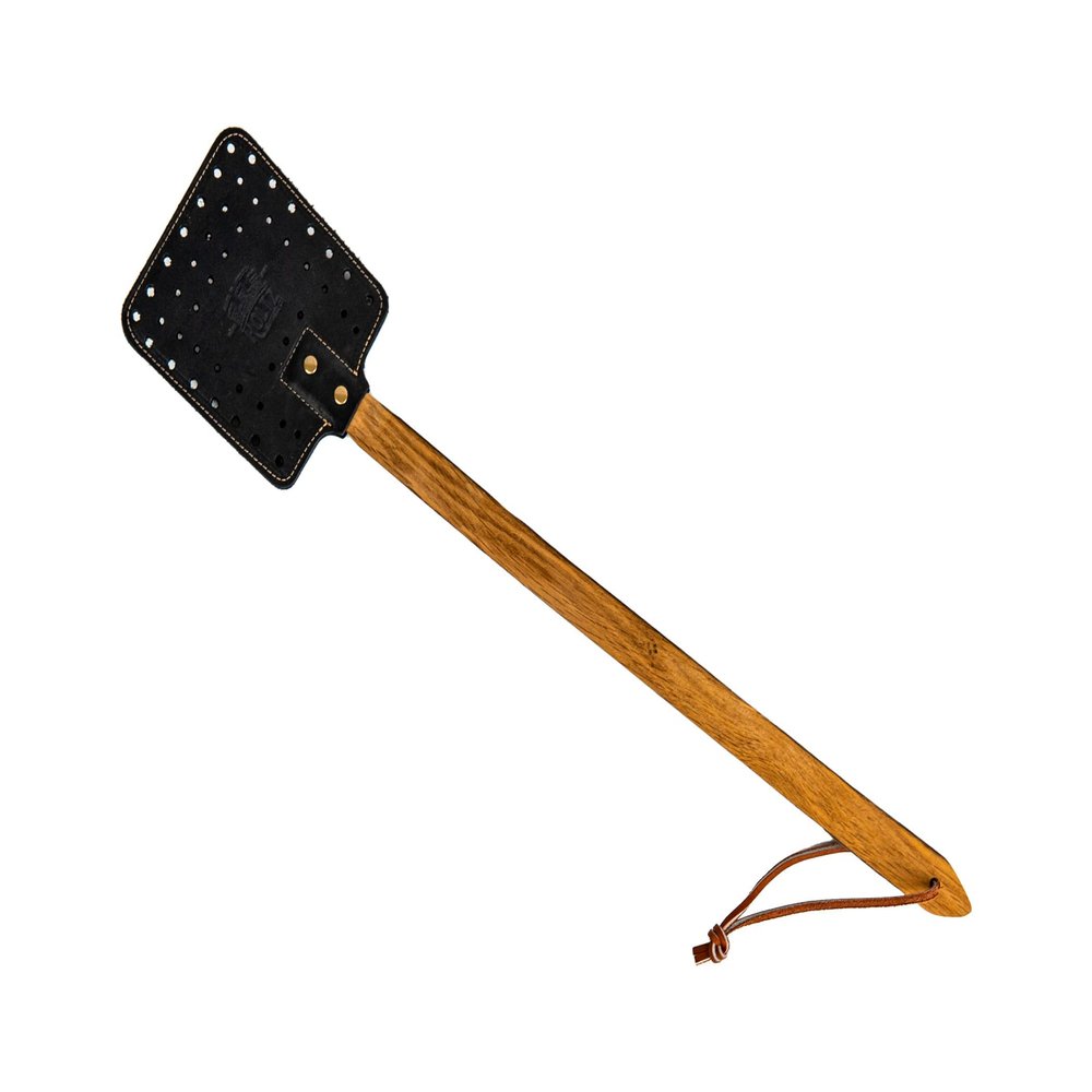 The Personalized Front Porch Tennessee Whiskey Barrel Handle & Leather Flyswatter (Black)