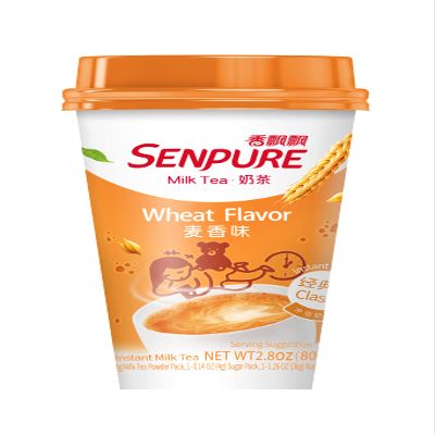 XiangPiaoPiao (SENPURE) Classic Milk Tea With Coconut Jelly, Wheat Flavor, 3 Cups (2.80 Ounces / 80 Grams Per Cup)