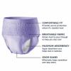 Amazon Basics Incontinence Underwear for Women, Protective, Disposable, Postpartum, Maximum Absorbency, Large, Lavender, 54 Count (3 Packs of 18) view 4