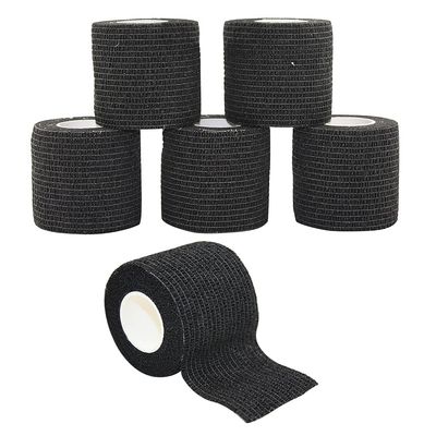 [6 Pack-2" x5Yards] MINGYUE Self Adhesive Bandage Wrap,Athletic Tape,Sports Tape,Wrist and Ankle Wrap Tape,Cohesive Bandage for Vet Tape(Black)