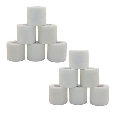 [12 Pack-2" x5Yards] MINGYUE Self Adhesive Bandage Wrap,Athletic Tape,Sports Tape,Wrist and Ankle Wrap Tape,Cohesive Bandage for Vet Tape(White)