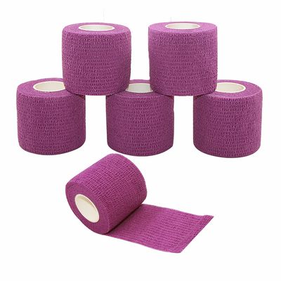 [6 Pack-2" x5Yards] MINGYUE Self Adhesive Bandage Wrap,Athletic Tape,Sports Tape,Wrist and Ankle Wrap Tape,Cohesive Bandage for Vet Tape(Purple)
