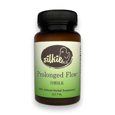 Silkie Prolonged Flow Supplement - Hormonal Balance Support, Decreases & Regulates Menstrual Cycle, Hot Flashes & Night Sweats Relief, 300 Count