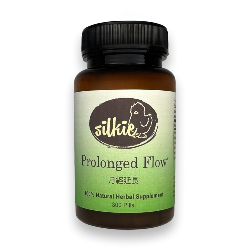 Silkie Prolonged Flow Supplement - Hormonal Balance Support, Decreases & Regulates Menstrual Cycle, Hot Flashes & Night Sweats Relief, 300 Count
