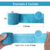 [12 Pack-2" x5Yards] MINGYUE Self Adhesive Bandage Wrap,Athletic Tape,Sports Tape,Wrist and Ankle Wrap Tape,Cohesive Bandage for Vet Tape(Light Blue) view 3