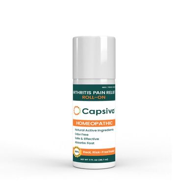 Capsiva Pain Relieving Gel, Absorbs Fast, Odor-Free, Safe for Prescription, No Known Side Effects (Gel Roll-On, 3 oz)