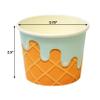 Gift Boutique 60 Ice Cream Cone Treat Snack Cups 10oz Disposable Paper Cup Dessert Frozen Sundae Bowls Pink Blue Yellow Green Birthday Party Supplies view 2