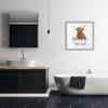Stupell Industries Shaggy Country Cattle in Bathtub Rubber Duck, Designed by Donna Brooks Gray Framed Wall Art, 24 x 24, Brown view 2