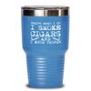Cigar Tumbler I smoke cigars and I know things Funny Gift For Cigar Lover 30oz, Light Blue view 1