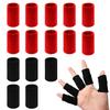 20 PCS Finger Sleeves Protectors, Sport Finger Sleeves Thumb Brace Support Finger Brace Elastic Thumb Sleeves (Black+Red) view 1