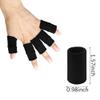 20 PCS Finger Sleeves Protectors, Sport Finger Sleeves Thumb Brace Support Finger Brace Elastic Thumb Sleeves (Black+Red) view 3