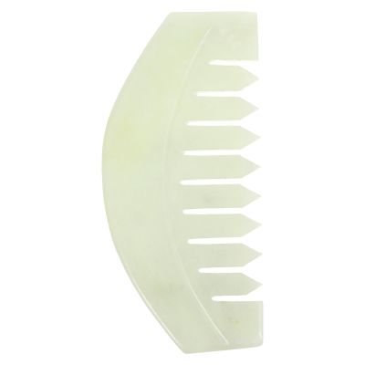 HEALLILY Jade Scalp Comb Massage Tool Silicone Scalp Massager for Head and Body Relaxation 3.4 Inch Wide Tooth Comb to Remove Buildup and Promote Circulation