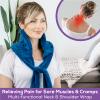 Microwavable Heating Pad for Back Pain Relief  Moist Heat Pack for Neck & Shoulders  Microwave Wheat Bag with Long Ties  Reusable Hot Cold Therapy Wrap for Cramps, Stress & Muscle Relaxation M 71 view 3