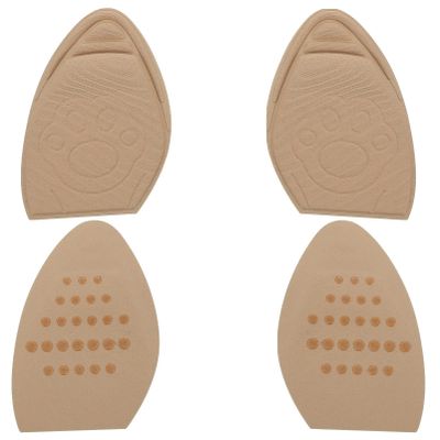 Healifty 2 Pairs Forefoot Half Shoe Insoles Front Shoe Pads Cushions Filler Reusable Soft Inserts for Women High Heel Sneakers Skin Color