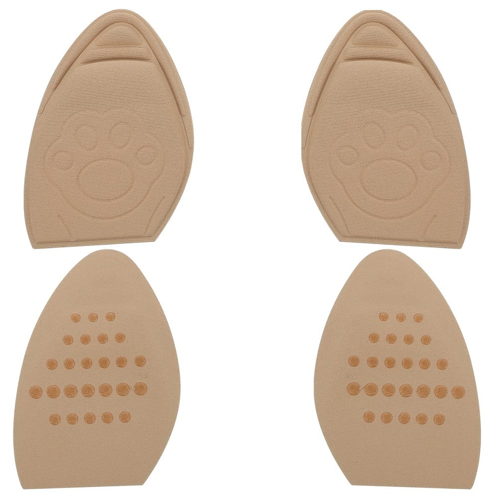 Healifty 2 Pairs Forefoot Half Shoe Insoles Front Shoe Pads Cushions Filler Reusable Soft Inserts for Women High Heel Sneakers Skin Color