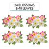 Global Sugar Art Tropical Frangipani Plumeria Edible Sugar Flower Blossoms, Wedding Cake & Cupcake Flowers with Leaves, 24 Count by Count by Chef Alan Tetreault view 3