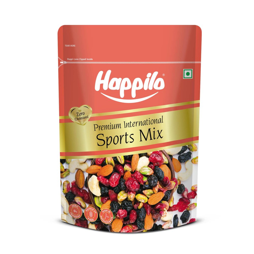 Happilo Premium International Champion Mix 350g Value Pack | Contains Dried Cranberries & Blueberries, Roasted Kaju Nuts, Almonds & Pista, Black Raisins | Premium & Nutritious Superfood Mix