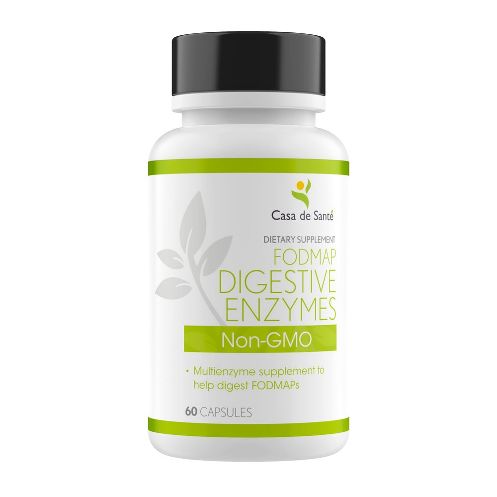 Casa de Sante FODMAP Digestive Enzymes, No High Inulin, Keto Carnivore Intolerance Support, 18 Multi Enzyme Amylase Bromelain Lipase Lactase Protease Papain Alpha galactosidase, More - No GMO