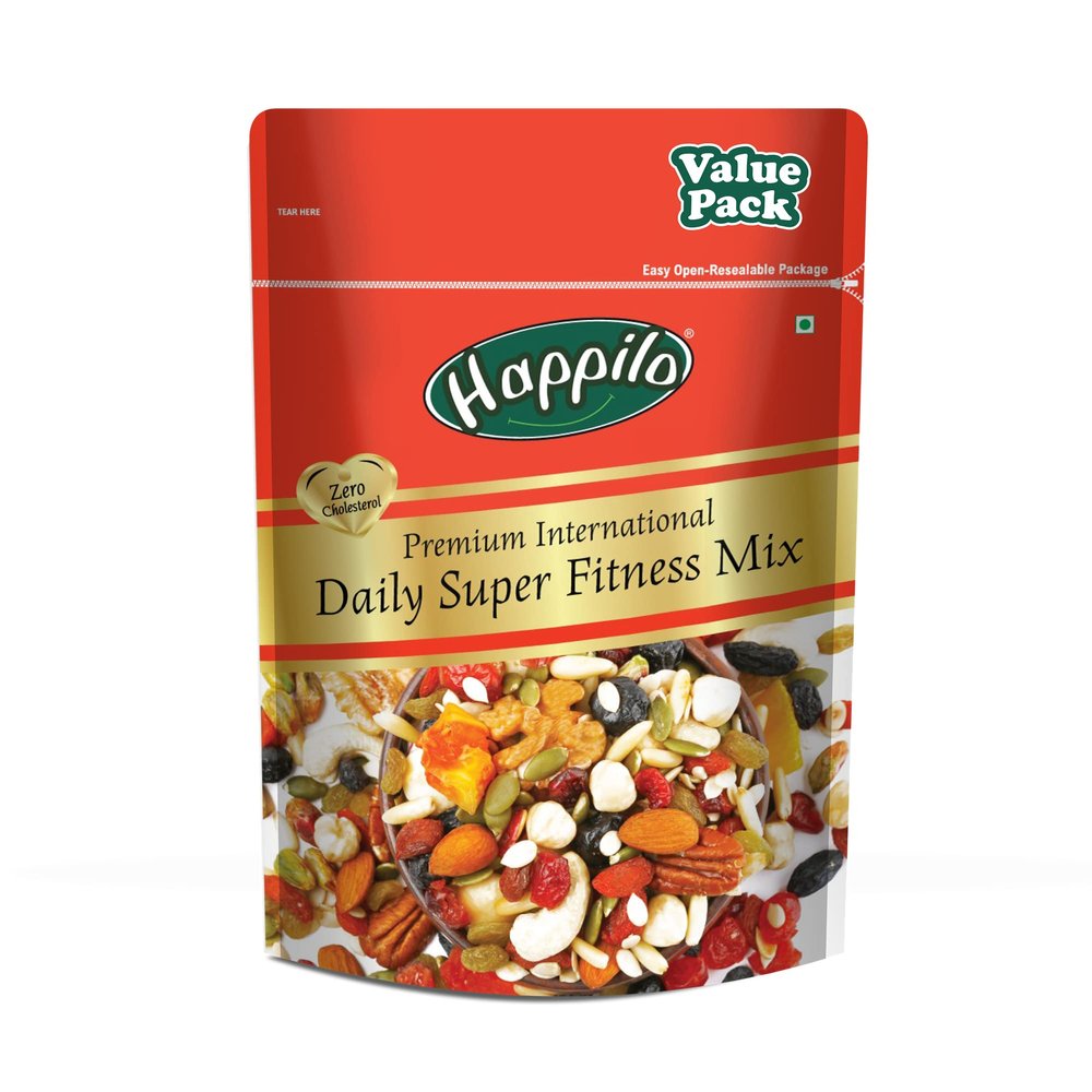 Happilo Premium International Daily Super Fitness Mix 325 g | Premium Superfood | Premium & Nutritious Super Fitness Mix Nuts | Nutritious & Healthy Snack