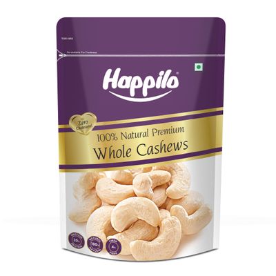 Happilo 100% Natural Premium Whole Cashews 1kg | Whole Crunchy Cashew | Premium Kaju nuts | Nutritious & Delicious | Gluten Free & Plant based Protein