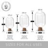 Atzi Hats Glass Match Holder with Striker  Includes Fancy Matches in Cloche Jar  Decorative Christmas Gift for Home or Fireplace - White, 250 ml view 2