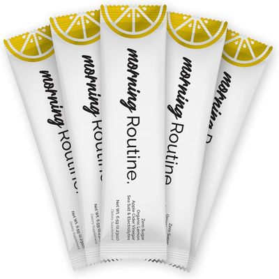 ROUTINE Morning Daily Hydration | Electrolyte Powder Packets with Apple Cider Vinegar, Lemon, and Sea Salt | Keto & Paleo-Friendly Electrolyte Drink Mix (5 Pack)