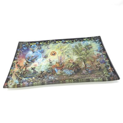 E.G.G. Shatter Resistant Glass Tray: Decorative, Rolling, Collectable, High Resolution, Great Gift (Organic)