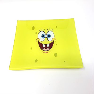 E.G.G. Shatter Resistant Glass Tray: Decorative Tray/Collectable/High Resolution/Great Gift (SpongeB)
